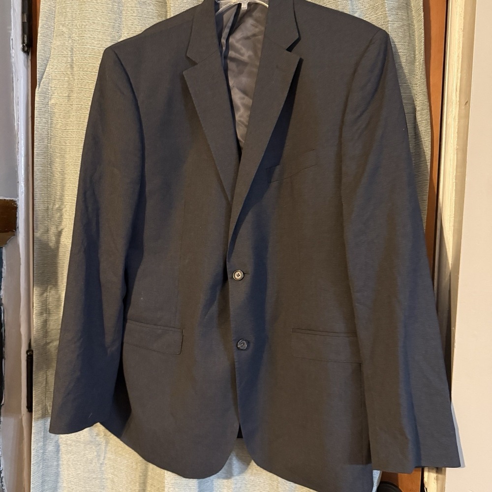 Lauren Ralph Lauren Black Label Blazer 48 L Slim Fit 100% Wool Charcoal
